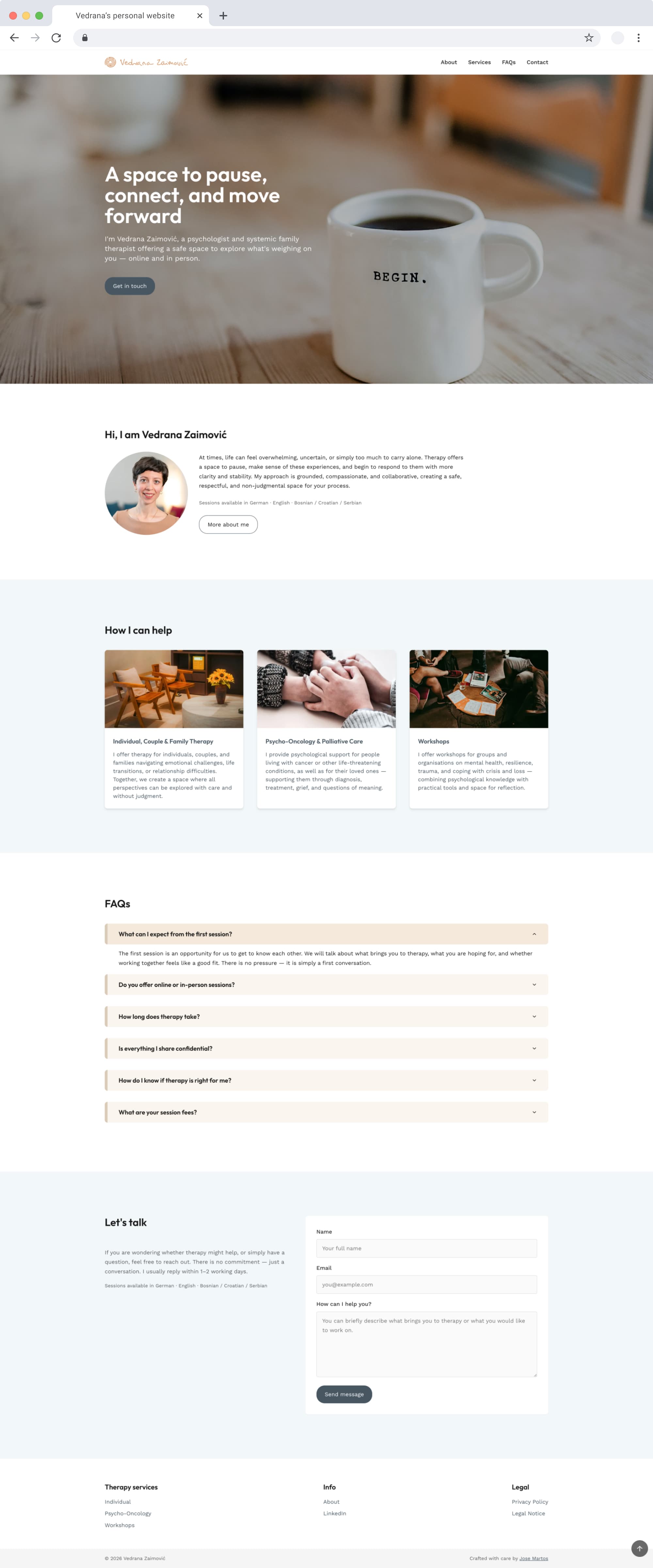 Vedrana Live Website