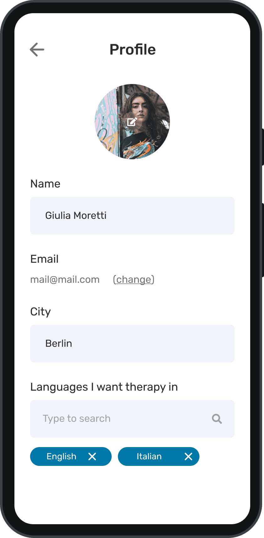 Camino UI Design Screens