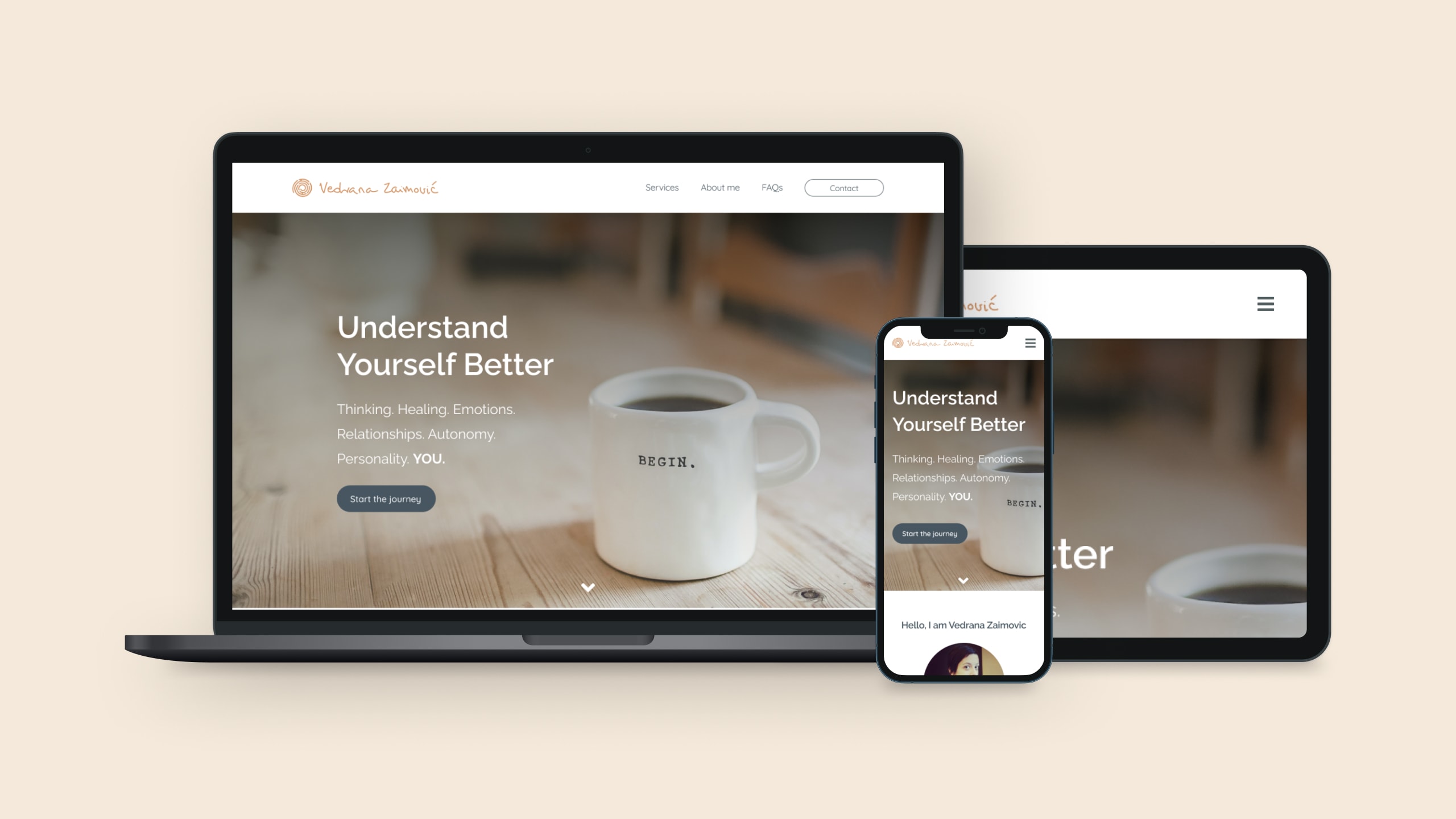 Vedrana Zaimović Website Mockups